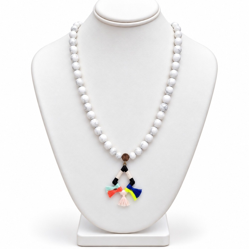 Sugarfix BaubleBar Colorful Geometric Tassel Pendant Necklace Boho 30-33"